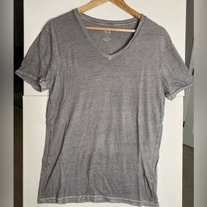Armani Exchange grey wash V-neck size medium.